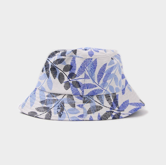 BUCKET HAT HOJAS AZUL